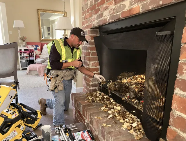 Safe screening installation by Belmont Chimney Sweep in Belmont, NC