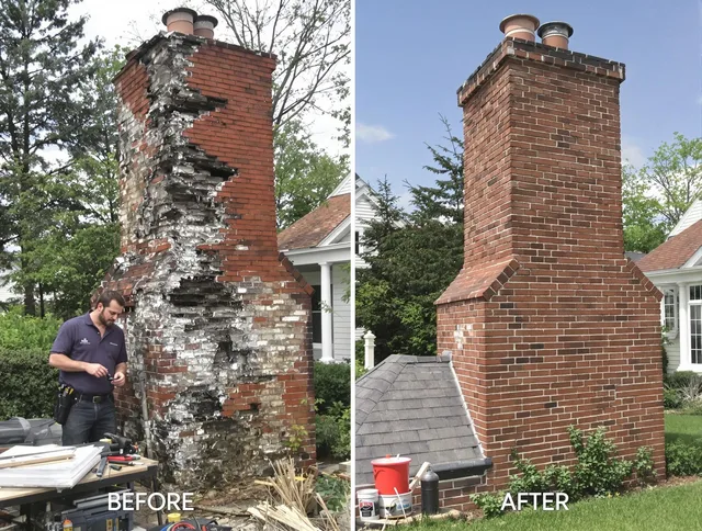 Belmont Chimney Sweep performing a full chimney restoration in Belmont, NC