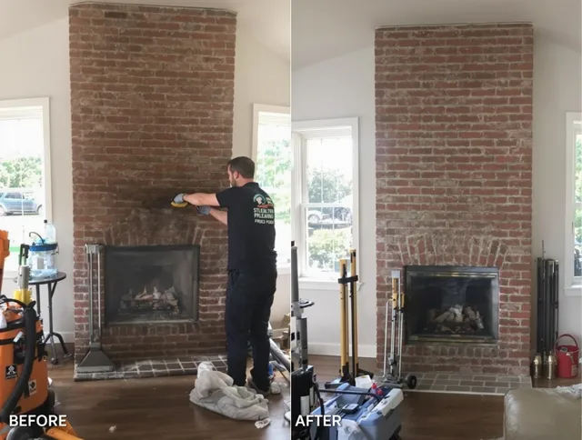 Finished chimney sweeping service by Belmont Chimney Sweep in Belmont, NC