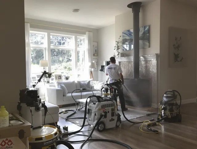 Soot removal service by Belmont Chimney Sweep for a fireplace in Belmont, NC